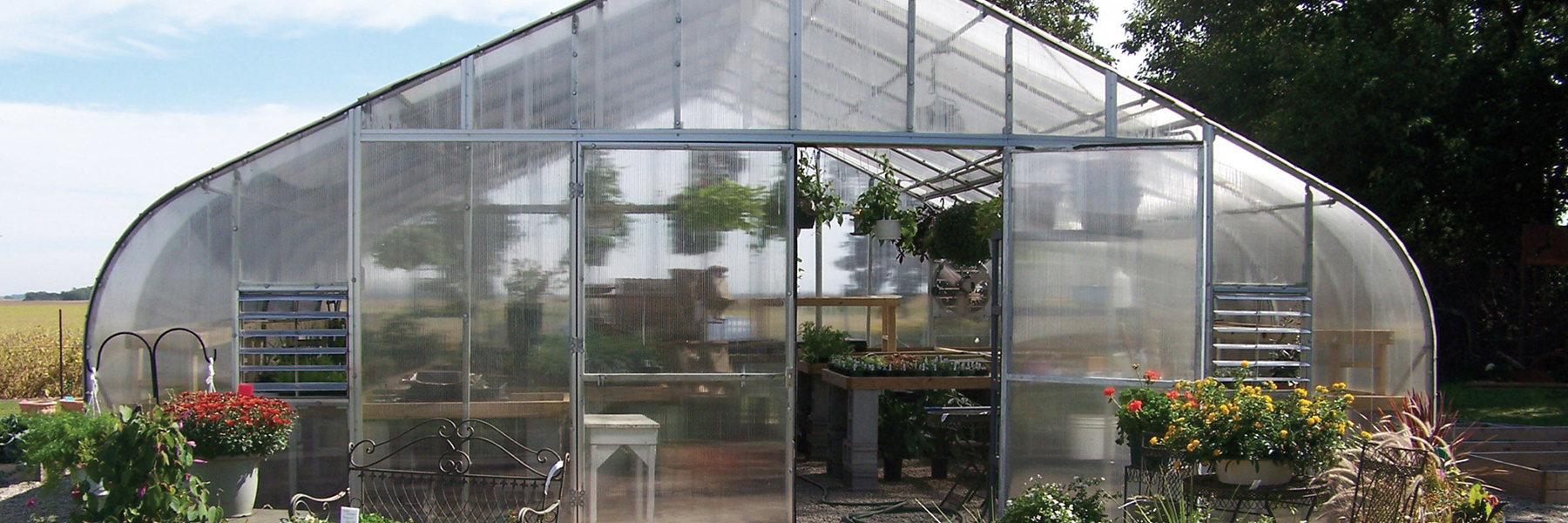 backyard flower greenhouse