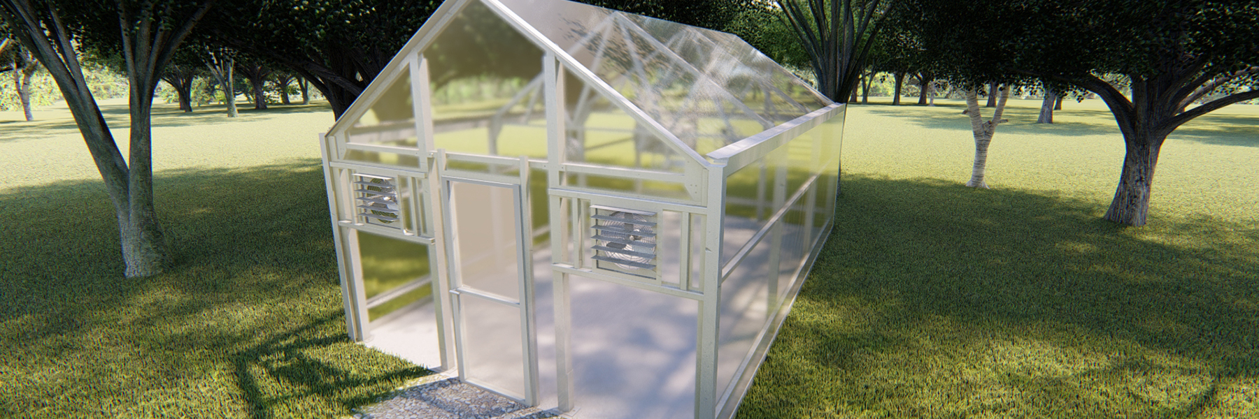 backyard greenhouse outside