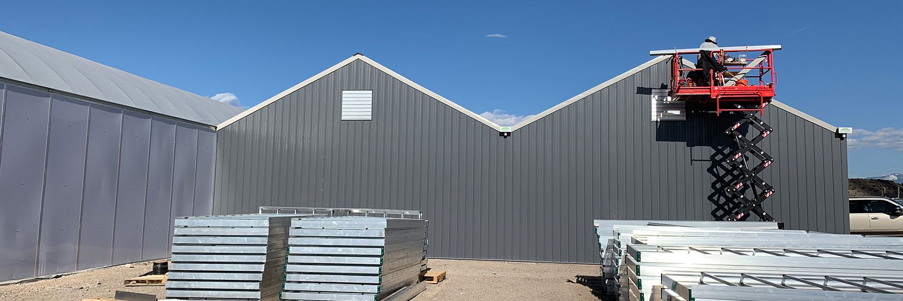 Installing metal frame for metal greenhouses