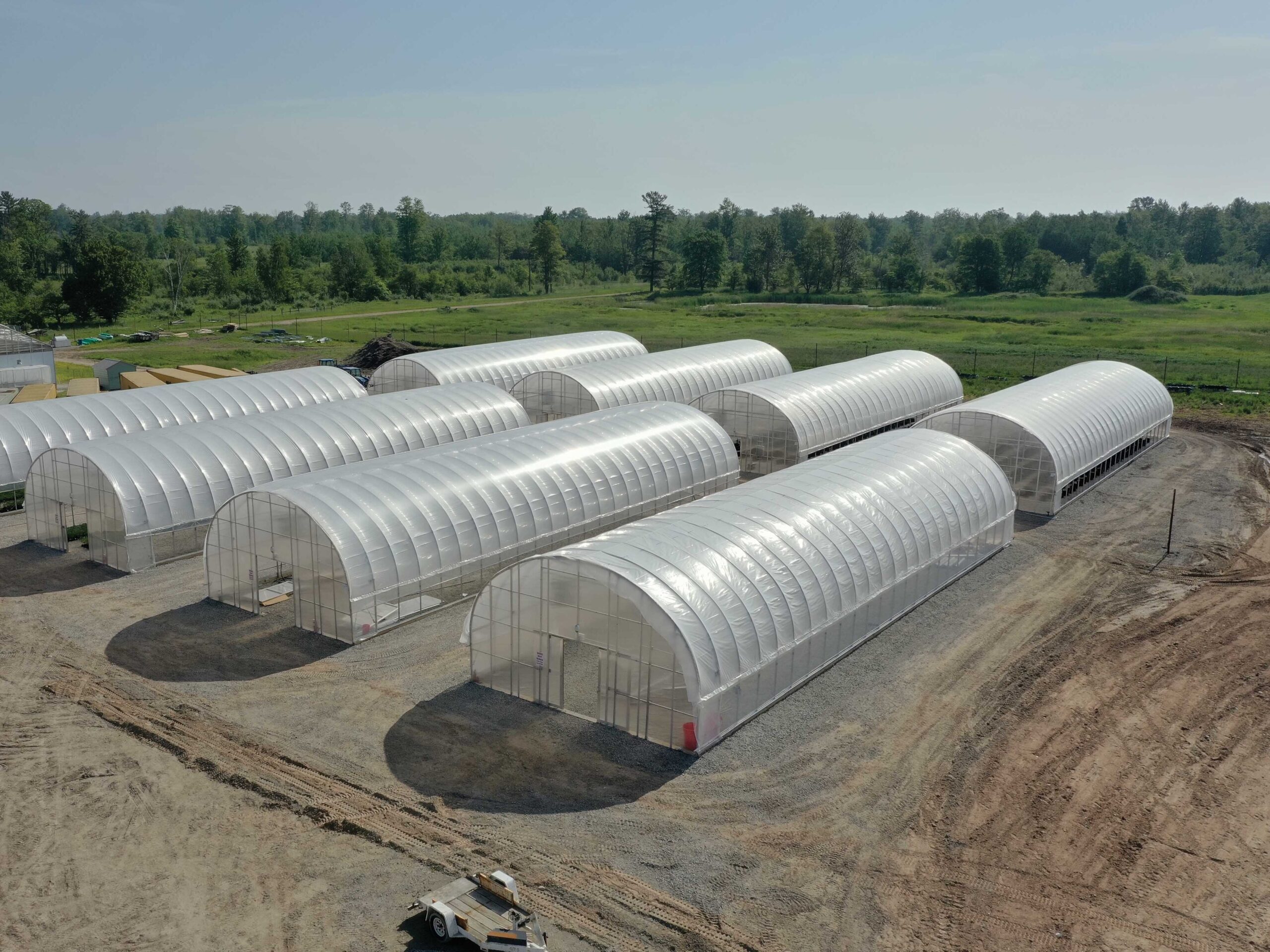 s500 greenhouses with surrounding landscape