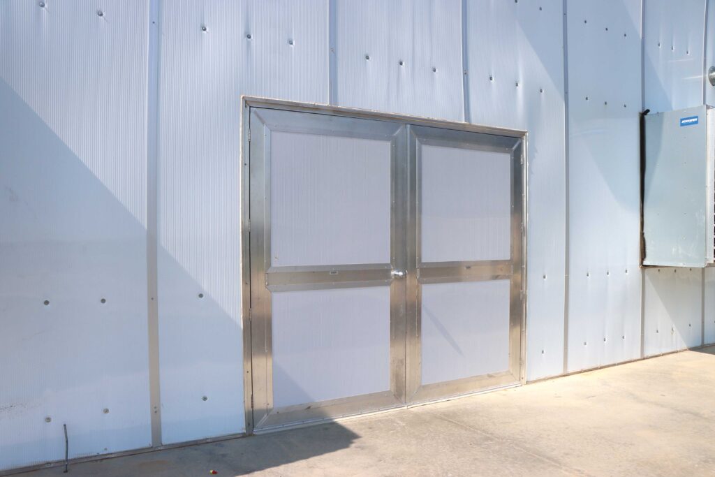 entry doors to greenhouse