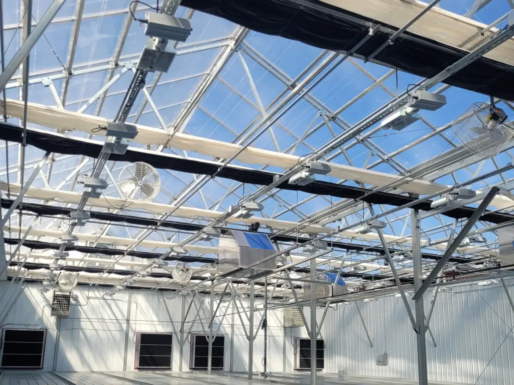 interior of a hybrid greenhouse