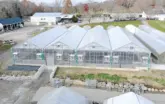 exterior of a gutter-connected greenhouse