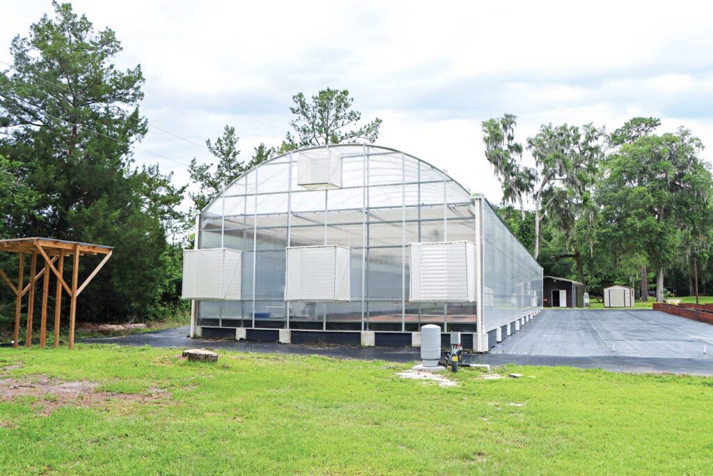 Blue Grotto Farm uses this GrowSpan Series 1000 Commercial Greenhouse to grow a variety of plants hydroponically, employing both Dutch Buckets and NFT Systems.